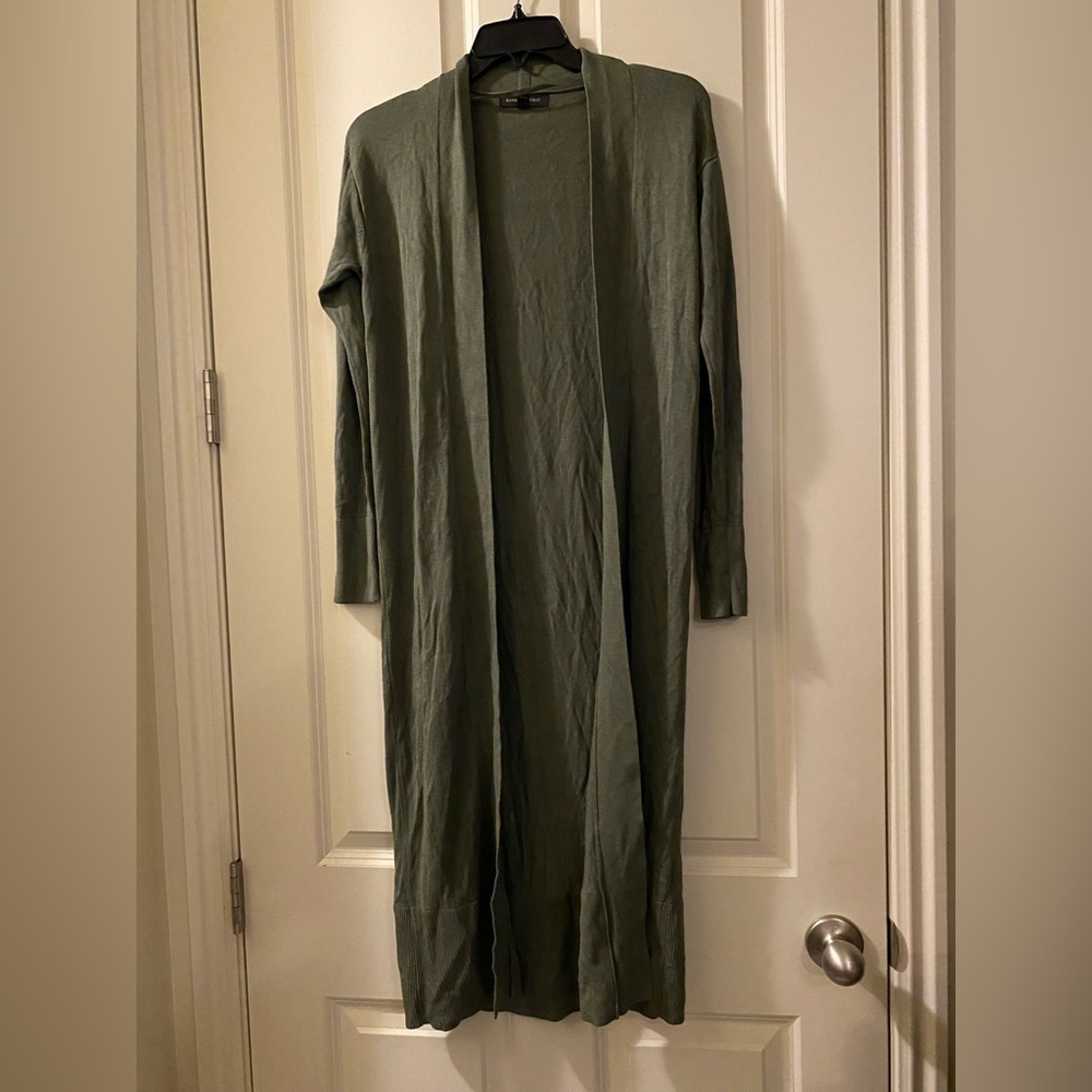 NWOT Banana Republic Olive Green Long Cardigan size XS